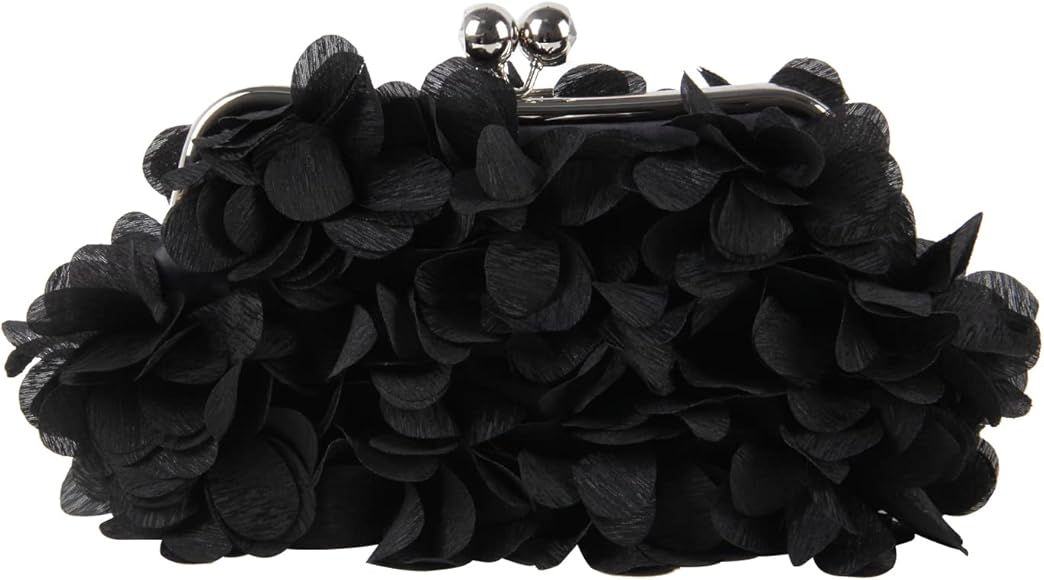 SUKUTU Bolso de Mano de Noche para Mujer Bolso de Noche con Flores Bolso de Hombro con Cadena para Fiesta de Boda para Mujer, Monedero