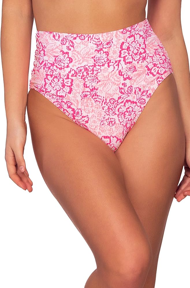 Sunsets Hannah High Waist Swim Bottom, Coral Cove, 16