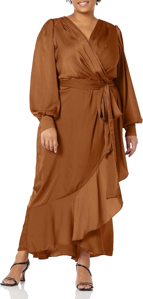 City Chic PLUS SIZE MAXI OPHELIA in SALTED CARAMEL, SIZE 12