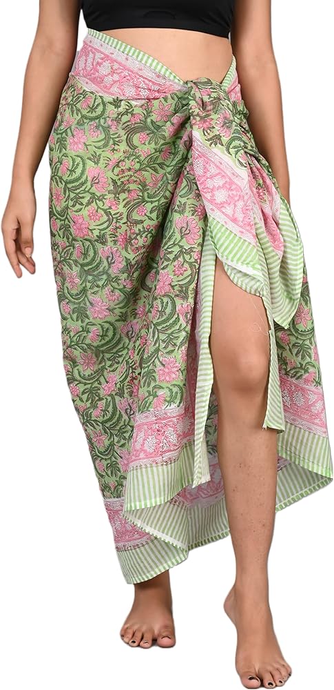 Sarong Scarf Womens Swimsuit Wrap Cover Up, Beach Bikini Wrap In Summer Skirt Pareo Scarf Stole Lightweight Shawl For Women