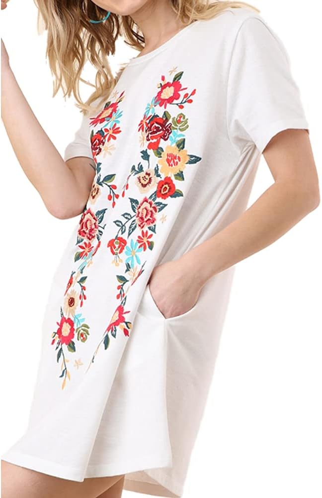 Umgee Boho Fall/Winter Please! Embroidered French Terry Cover up by Day Dress by Night