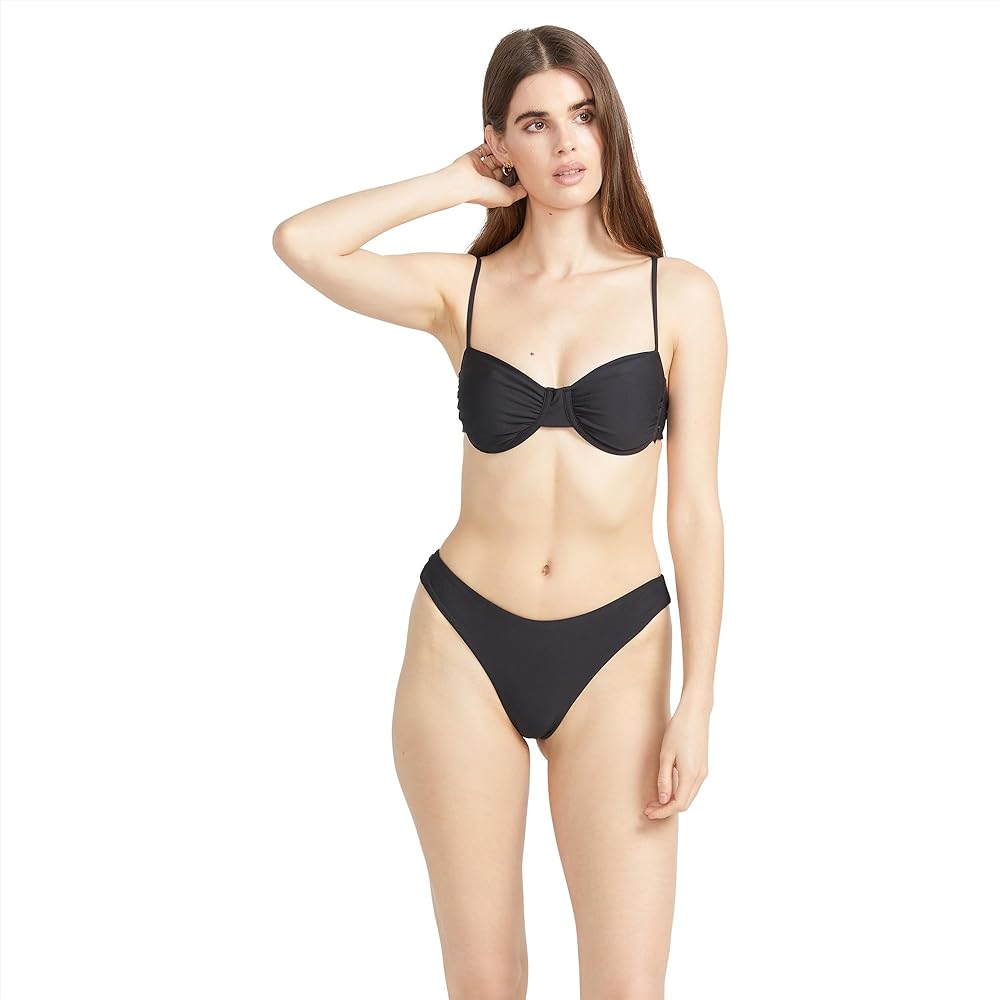 Volcom Women's Standard Simply Seamless Cheekini Swimsuit Bikini Bottom