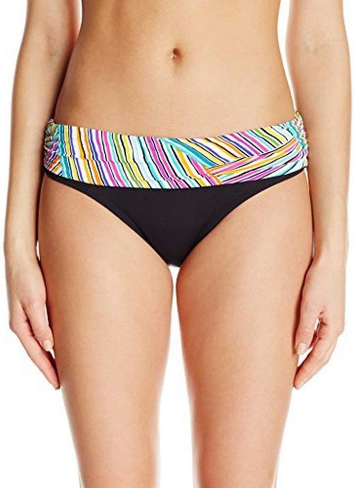 Anne Cole Women's Rainbow Arches Foldover Mid-Rise Bikini Bottom