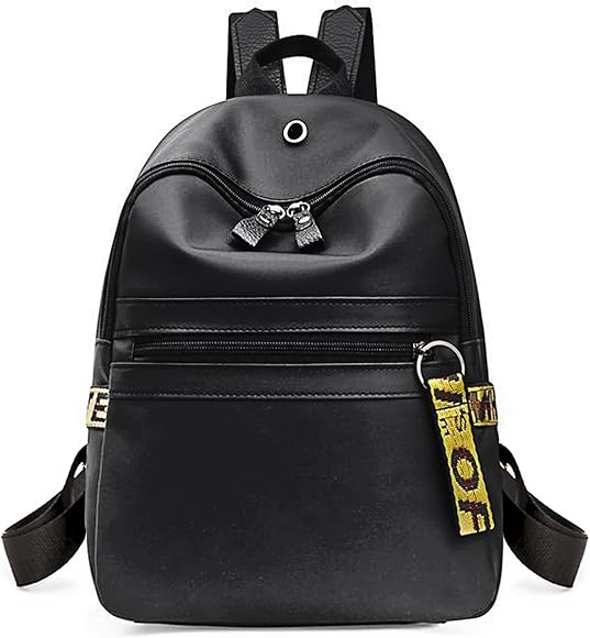 Mochilas Mujer Casual, Bolso Ordenador Mochila Viaje Antirrobo Bandolera Impermeable Playa Nylon, Bolsa Trabajo Mano Bolsos Pequeña Urbanas Lona Oxford Tela Backpack de Moda Deporte Negro