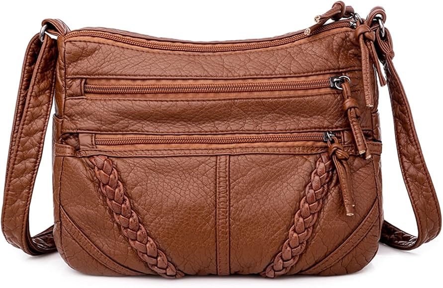 FANDARE Moda Bolso Bandolera Mujer Bolso de Cadena Bolsos de Hombro Cruzado de Cuero PU Bolso de Mano Bolso de Mensajero Bolso Movil Crossbody Bag