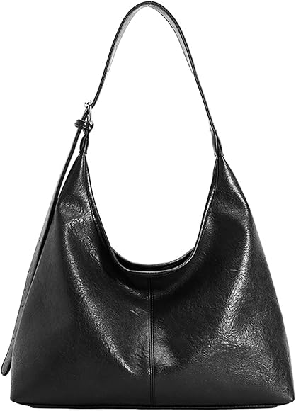 JiaDanweng Bolso Bandolera Mujer Moda Crossbody Tote de Cuero Negro, Bolsa de Hombro Mediano Shopper para Trabajo y Universidad, Bolsos Grandes de Piel con Asa para Portátil y Documentos