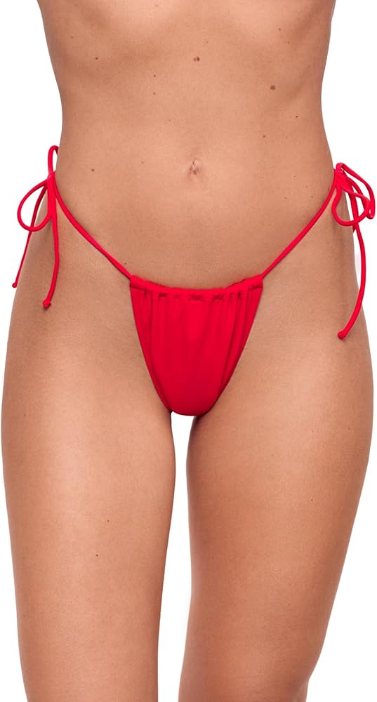 Sports Illustrated Women's Standard String Tie Side Tanga Bikini Bottom