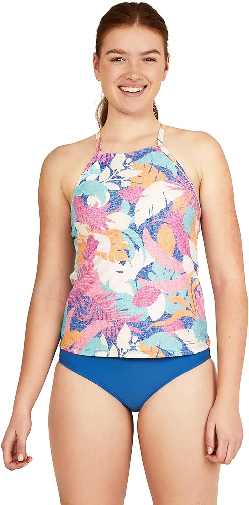 Speedo Women's Swimsuit Top Tankini Adjustable High Neck