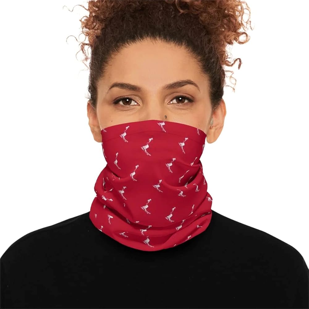 Neck Gaiter For Women Girls Men - Multi-Purpose - UPF 50+ UV Sun Protection -Face Cover Buff Bandana Head Cover Red Skier S