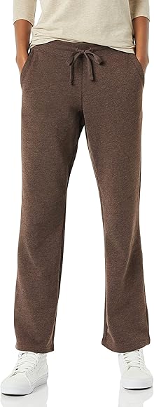 Amazon Essentials Pantalón de chándal en Felpa con Pernera Recta (Disponible en Tallas Grandes) Mujer