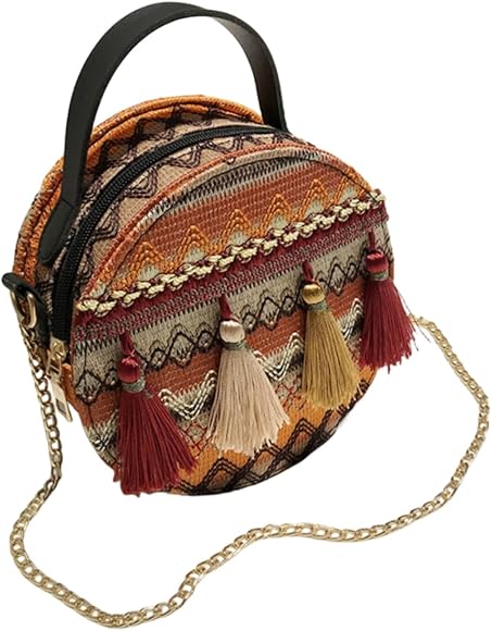 CHUANGOU Bolso bohemio bolsos para mujeres, Bolso Hippie Bolso De Hombro,Bolso De Hombro Retro