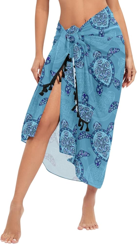 Naanle Women's Cover Ups Skirt Sarongs Beach Wrap Skirt Cover Up Bikini for Swimwear Long