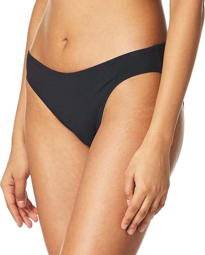 Vince Camuto Women's Standard Classic Bikini Bottom Swimsuit, Surf Shades Black, Medium