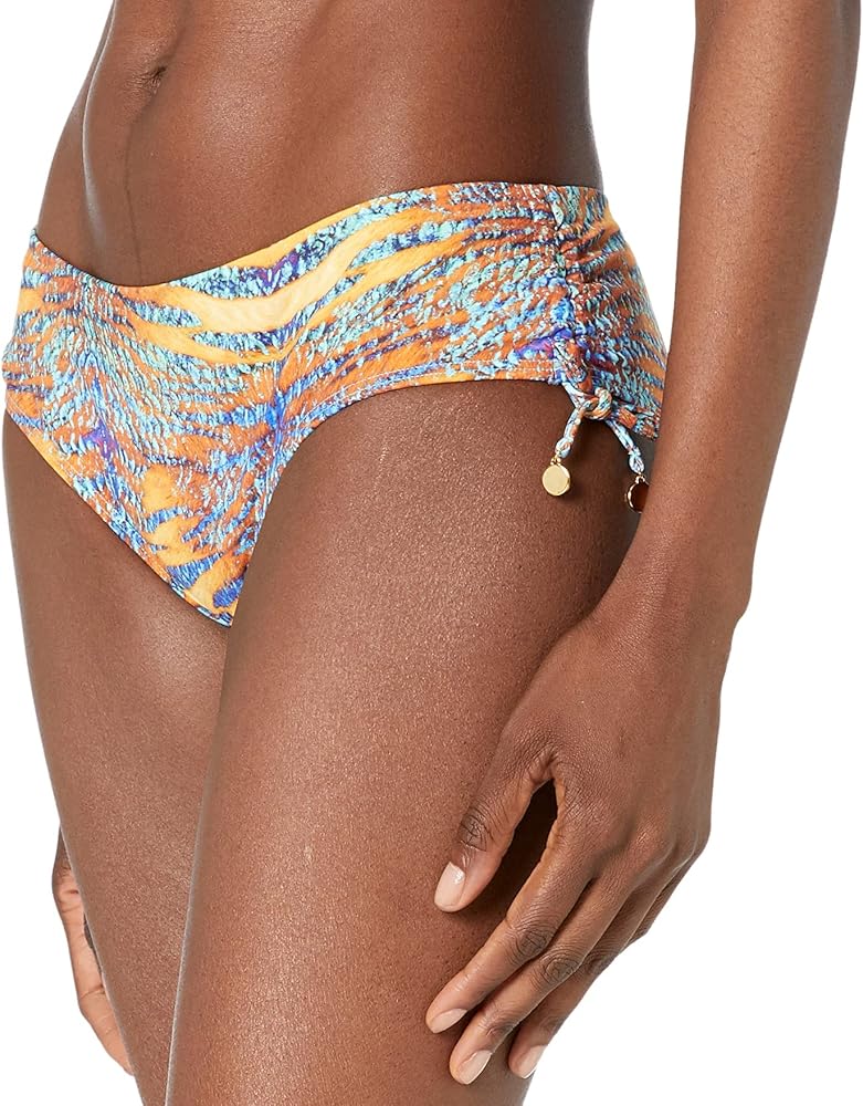 OndadeMar Women's Standard Turmeric Medium Coverage Bikini Bottom, Multi, XS