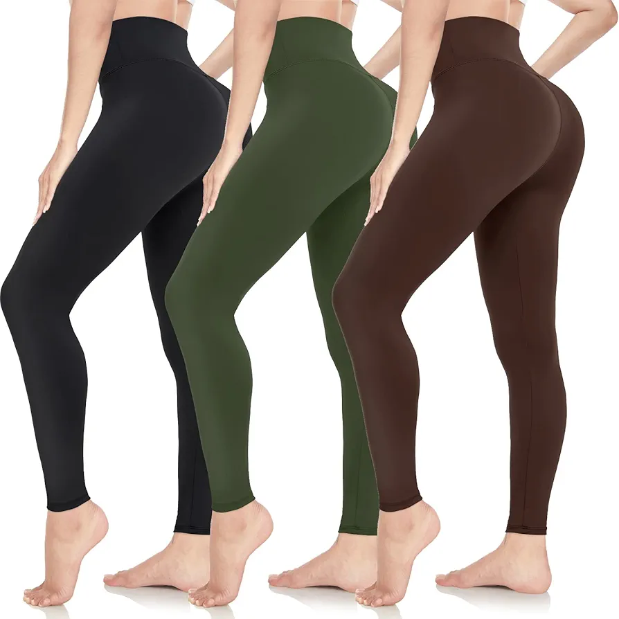 ACTINPUT Leggings Mujer Fitness Pantalones de Yoga Elásticos Push Up Deporte Cintura Alta Mallas Pantalones Deportivos Leggins con Control de Abdomen para Running Fitness Yoga y Pilates (Pack de 3)