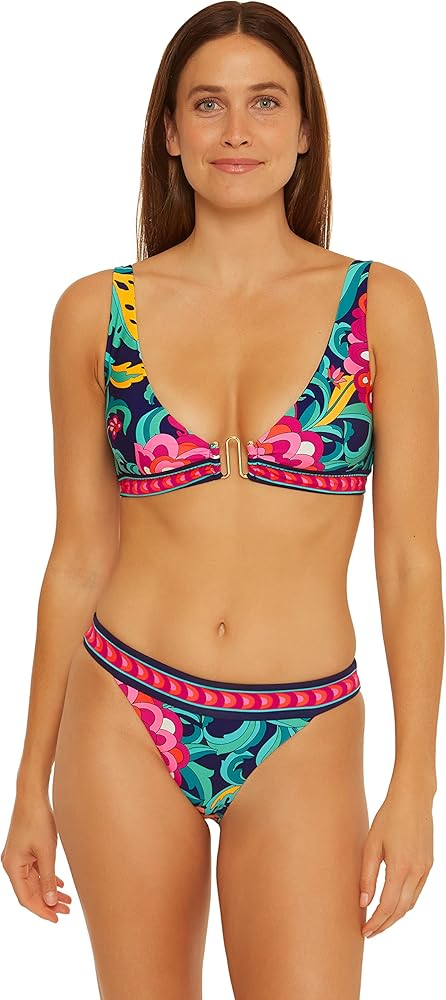 Trina Turk Women's Standard India Garden Banded Hipster Bikini Bottom