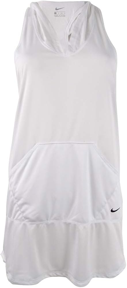 Nike Women's Hooded Dress Swim Cover-Up (XS, White)