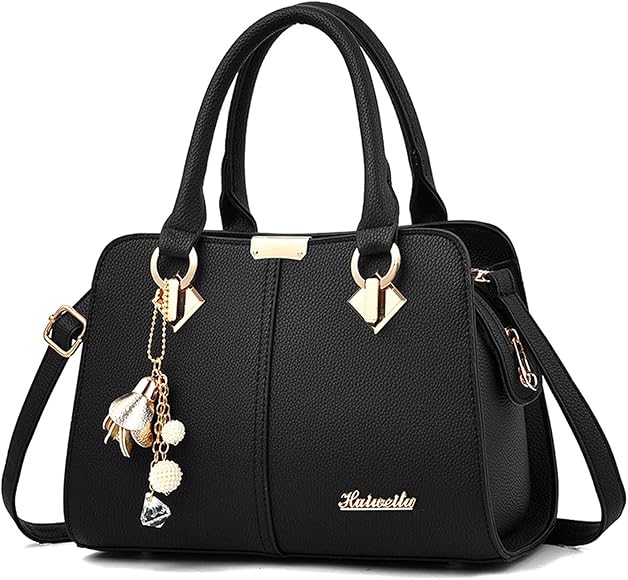 FANDARE Elegante Bolsos de Mano Bolso Bandolera Mujer Bolso de Hombro Cruzado Señora Tote Shopper Bolso de Mensajero Bolso Movil Trabajo Crossbody Bag de Cuero PU