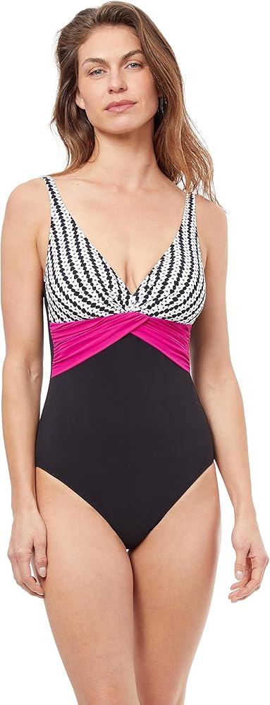 Profile by Gottex Women's Standard Enya V-Neck Tankini