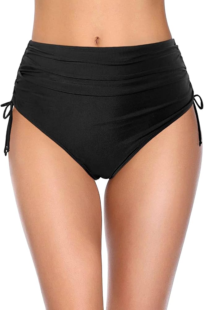 Holipick Women High Waisted Bikini Bottoms Full Coverage Swim Bottom Tummy Control Swimsuit Bottom