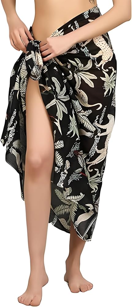 Indian Sarong Beach Wrap Cover Up Cotton Printed Swimsuit Bikini Summer Pareo Swimwear Scarf Shawl For Women's