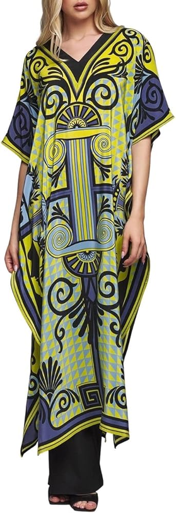 Bsubseach Caftan Cover Ups for Swimwear Women Kaftan Dress Summer Beach Cover Up Resort Wear