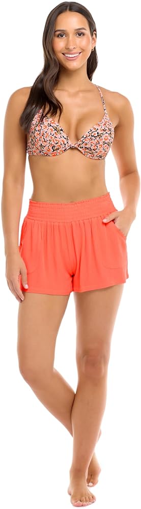 Body Glove Women's Standard Violet Swimwear Cover-up Shorts