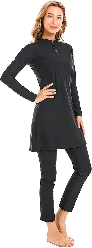 Muslim Swimsuit for Women and Girls Islamic Swimwear Modesty Hijab Burkini Beachwear Tankini