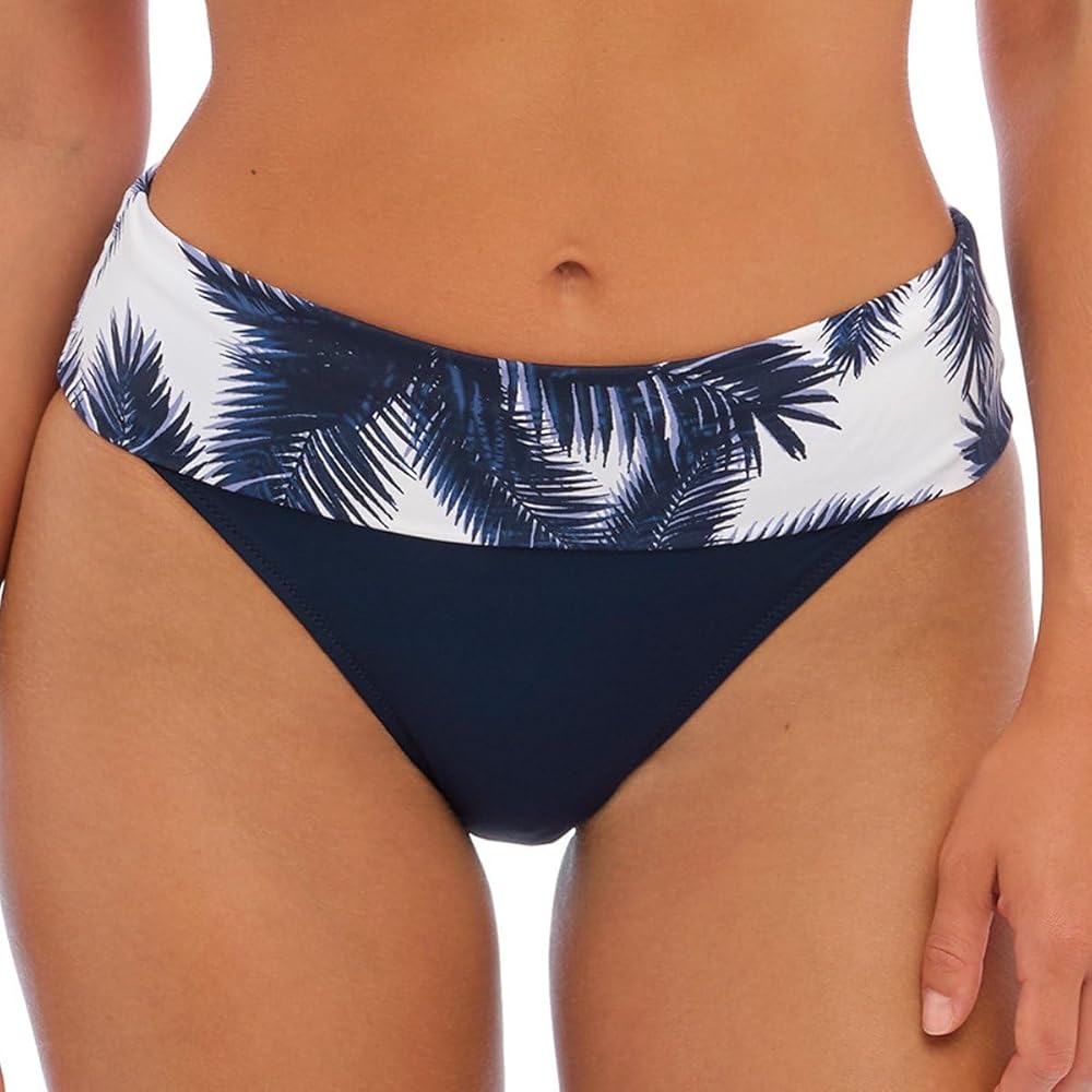 Fantasie Women's Carmelita Avenue Fold Bikini Brief Swim Bottom, FS2377, French Navy, L