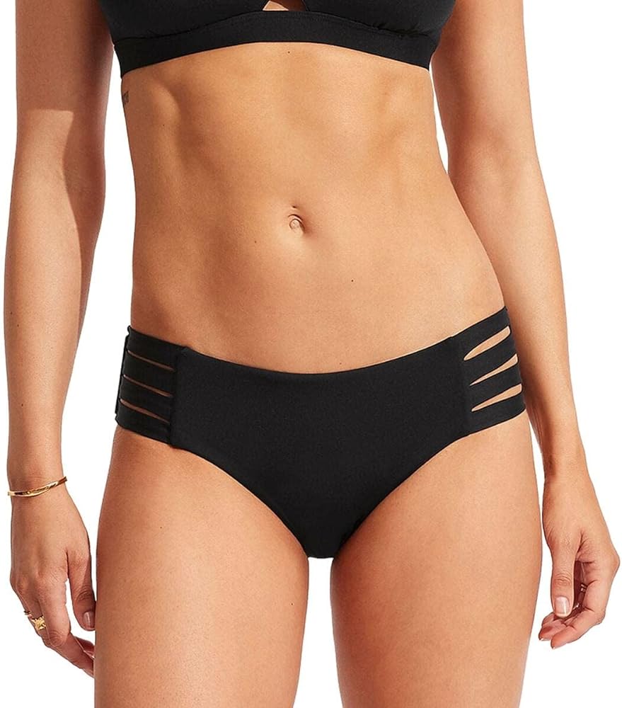 Seafolly Women's Standard Multi Strap Hipster Bikini Bottom Swimsuit