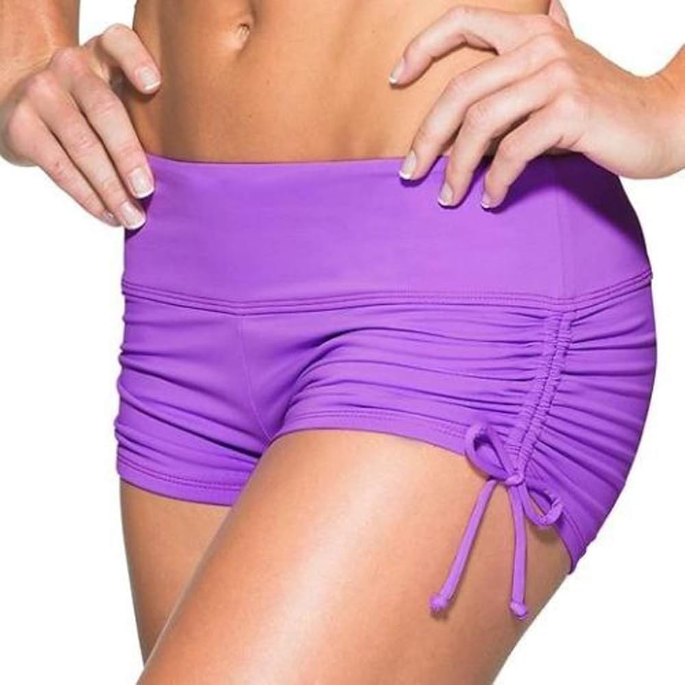 Womens Beach Pant Swim Bottom Tummy Control Yoga Gym Running Shorts Adjustable Shorts Bottoms