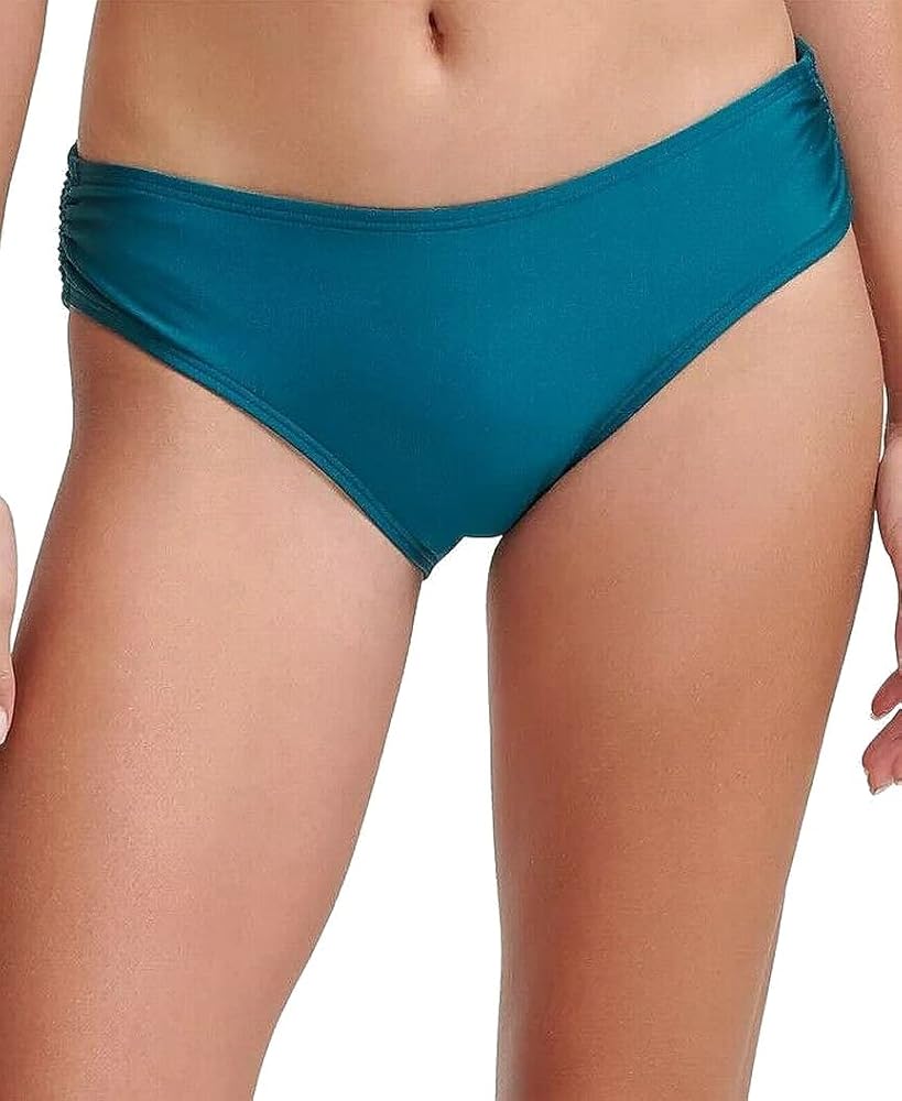 Calvin Klein Women's Green Stretch Lined Full Coverage UV Protection Hipster Swimsuit Bottom L