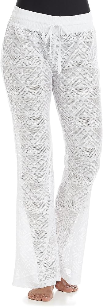 Crochet Cover-Up Beach Pants X-Small White