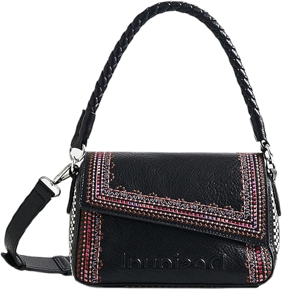 Desigual Bols_regasita Phuket Mini, Bolso De Mano Mujer, Negro, Talla Única