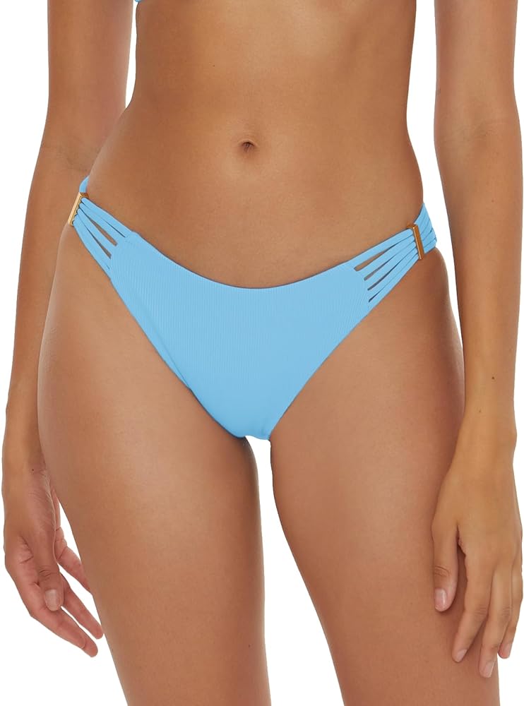 BECCA Women's Standard Modern Edge Hipster Bikini Bottom, Cheeky Coverage, Swimwear Separates