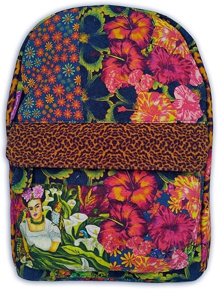 "N/A" Mochila mujer pequeña casual, Bolso Paseo/viajes/fiestas/aventuras. Moda mujer Frida Kahlo elegante, Bolsa de Viaje Bolsa de Escuela Bolsa Vintage y colores originales