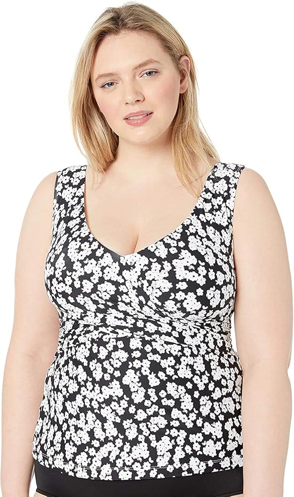 Anne Cole Women's Plus-Size Off The Shoulder Tankini Swim Top