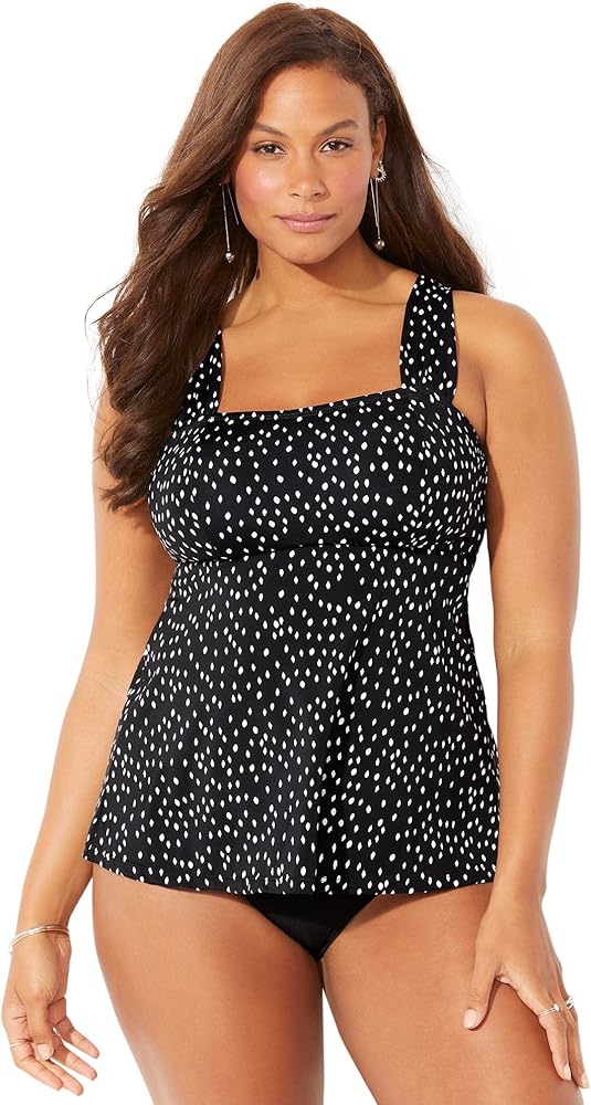 Swimsuits For All Women's Plus Size Tie-Back Tankini Set