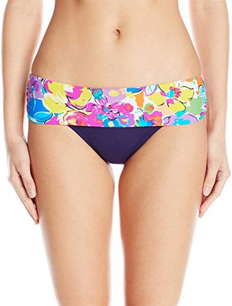 Anne Cole Women's This Bud's for You Foldover Mid-Rise Bottom