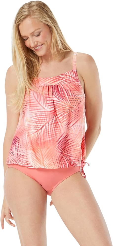 BEACH HOUSE Audrey Blouson Tankini Top — Tummy Control Swim Top — Baby Bump Friendly