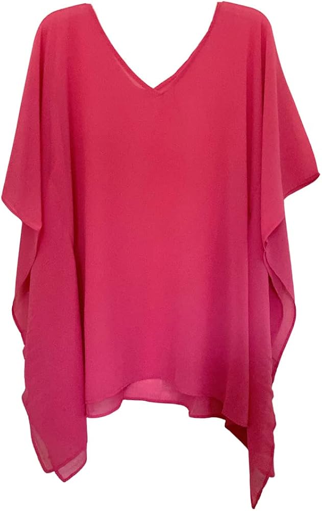 Ladies Kaftan Beach Cover Up, Stylish Caftan V Neck Top, Poncho Cover Up Dress for Summer Holidays