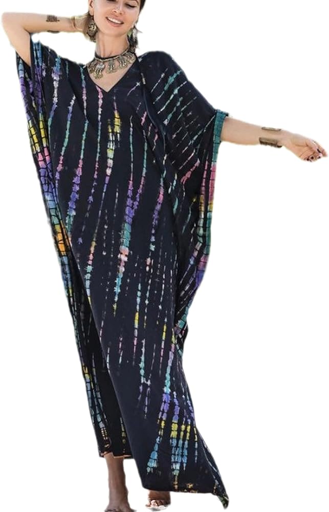 Caftans for Women Plus Size Cover Ups for Swimwear Women Ethnic Print Dress