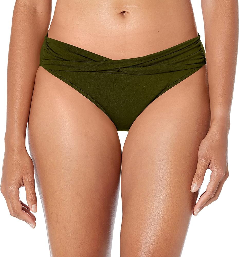 Seafolly Women's Twist Band Hipster Full Coverage Bikini Bottom Swimsuit