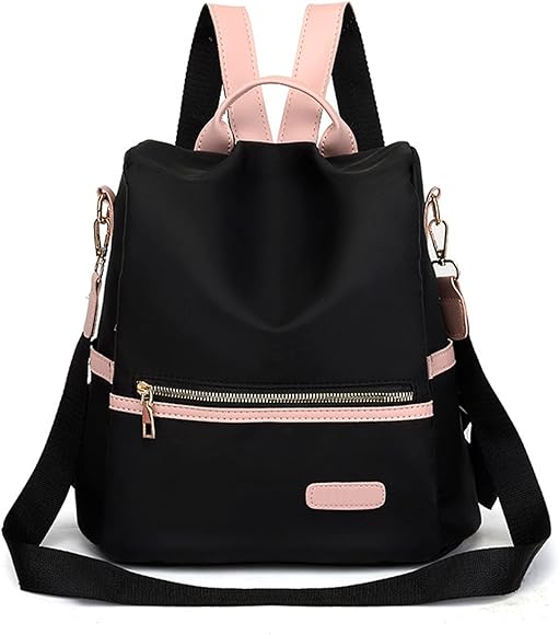 Bolso Mochila Mujer Antirrobo, Moda Portatil Bandolera Casual Regalo, Grande Impermeable Niñas Escolares, para School Viaje - Negro