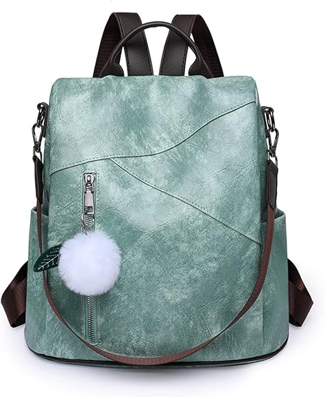 Estwell Bolso Mochila Mujer Antirrobo Impermeable Cuero PU Bolsos Hombro Casual Mochilas Escolares Gran Capacidad Bolso Bandolera para Viaje, Trabajo, Escuela