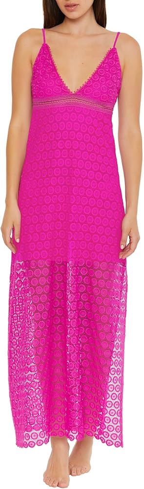 Trina Turk Women's Standard Dotti Maxi Dress, Plunge Neck, Beach Cover Ups