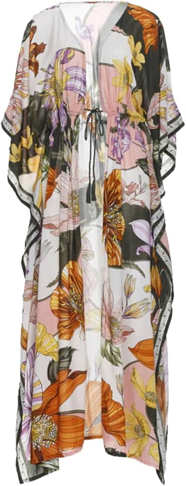 AGUA BENDITA Women's Sam Tunic Cover Up One Size Fits Most Multi, Small