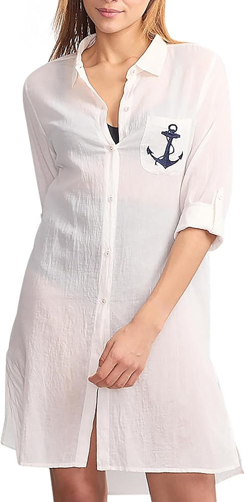 Dotti Button-Down Cover-Up XL, White