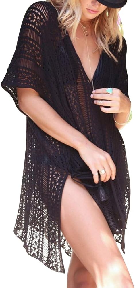 Womens Summer Crochet Bikini Cover up Stylish Beachwear Swimwear Dress Swimsuit