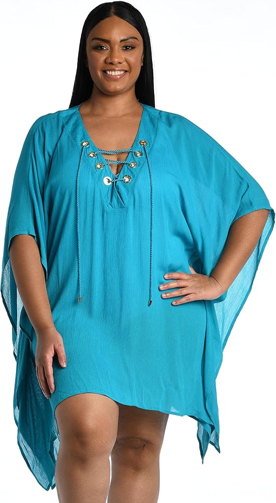 La Blanca womens Lace-up Caftan